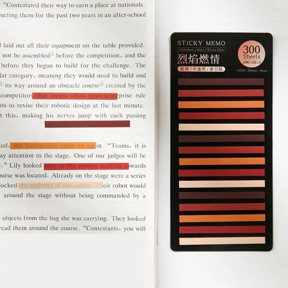 300 Sheets Stationery Office Supplies Student Sticky Notes Posted It Sticky Notes Label Bookmark Reading Label Index Stickers