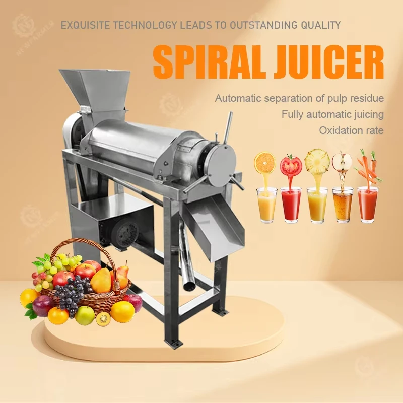 Industrial Juicer Cold Screw Press Juicer Extractor hine 0.5 t Fruit Vege Spiral Juicer hine Fresh Juice Blender