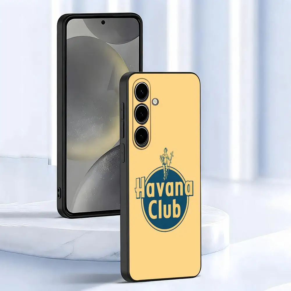 H-HavanaS Club funda de teléfono para Samsung S25 S24 FE S23 S22 S21 Plus S20 Ultra Note20Ultra carcasa suave negra