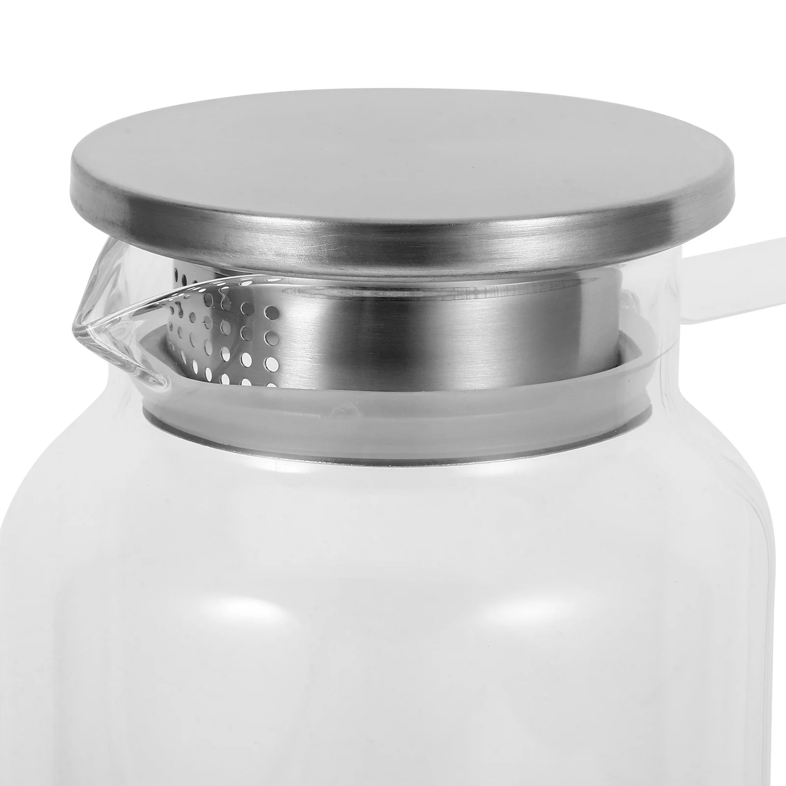 

Glass Large Water Kettle Pitcher for Tea Ice Tea Milk Juices Transparent Cold Water Jug with Lid Pitcher