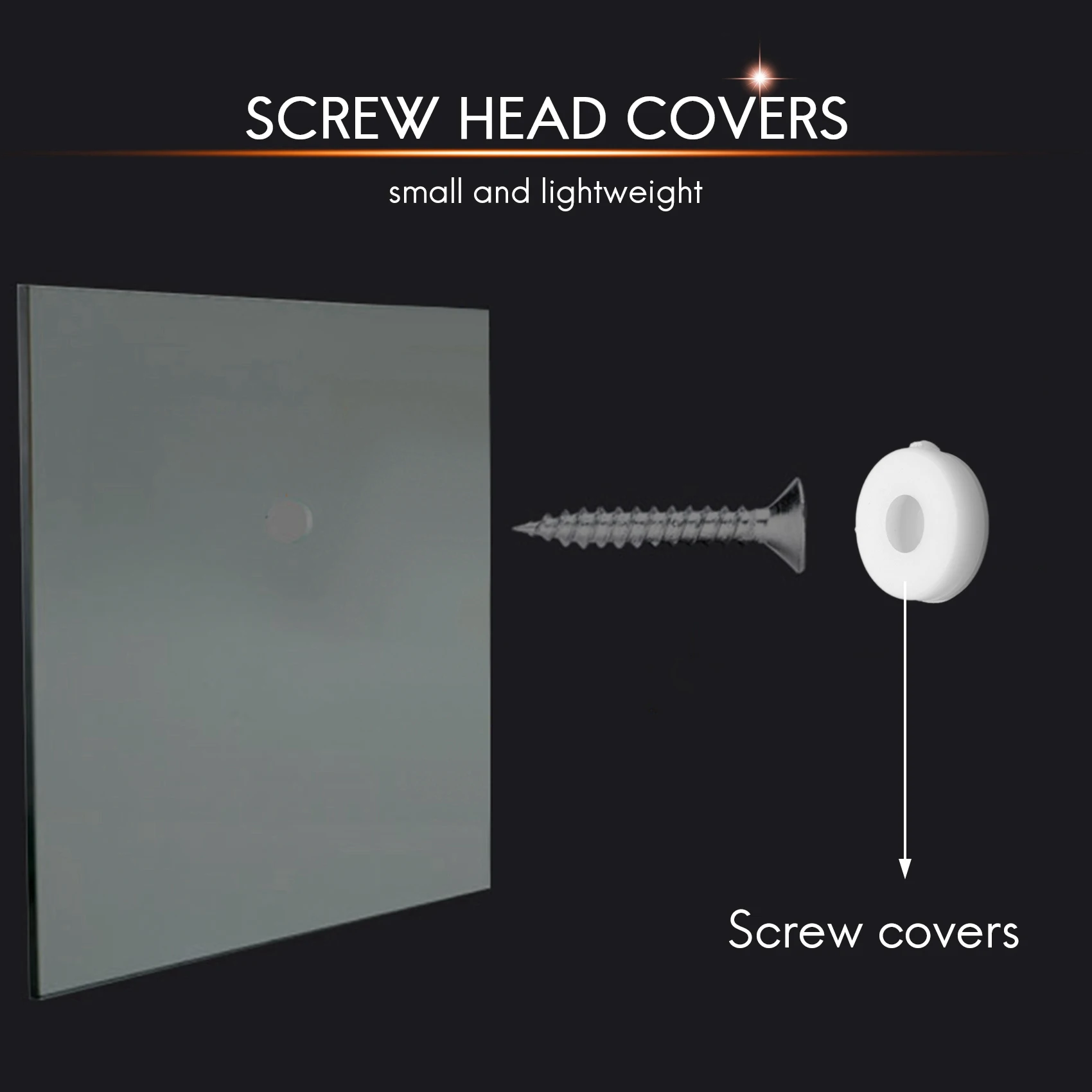 AA63 HOT 200 Pcs Screw Cap Plastic Hinged Screw Head Covers Screw Cover Caps Snap-On Decor
