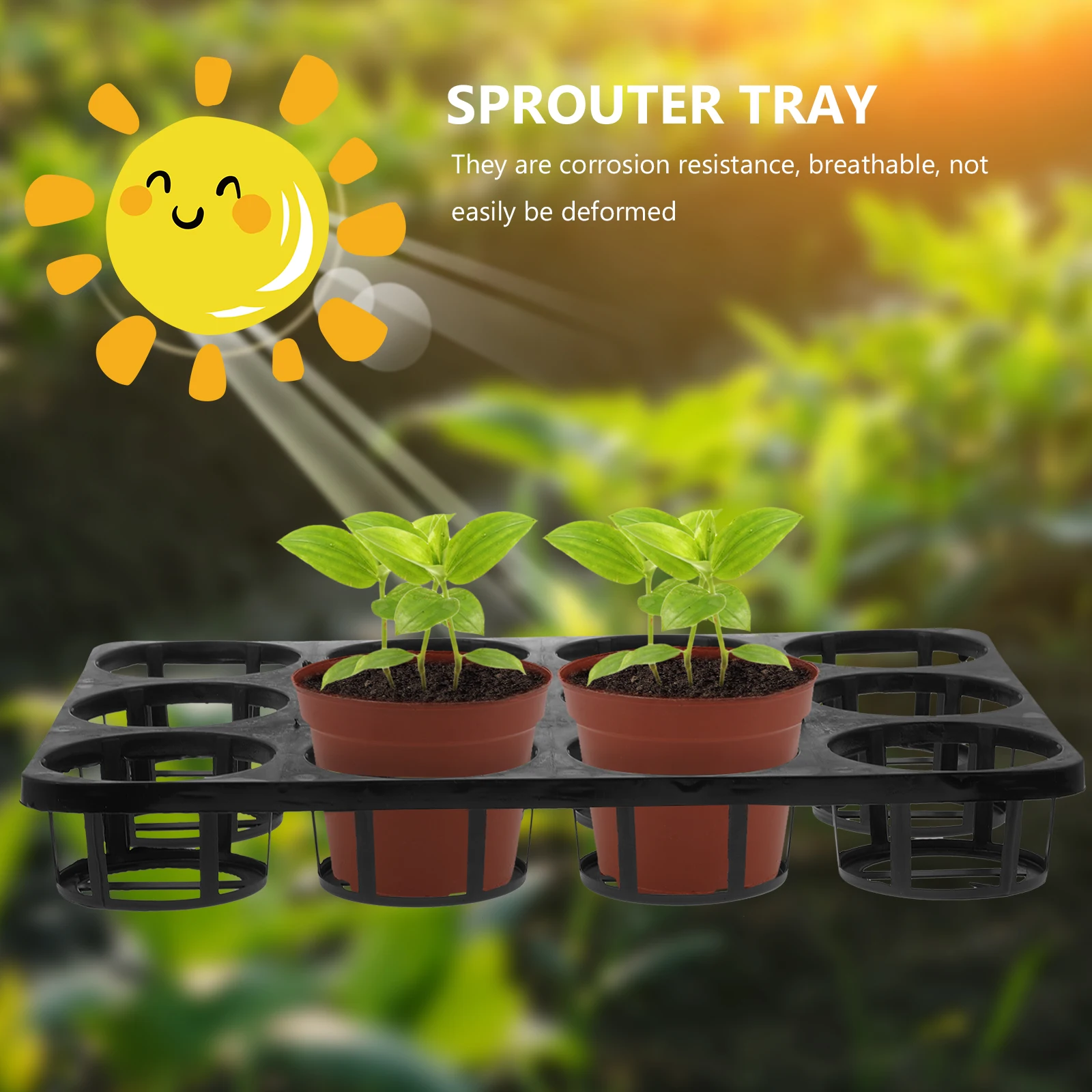 

2Pcs Seedling Trays Durable PP 15Hole Design Easy Germination Growing Tray Lightweight CorrosionResistant Breathable