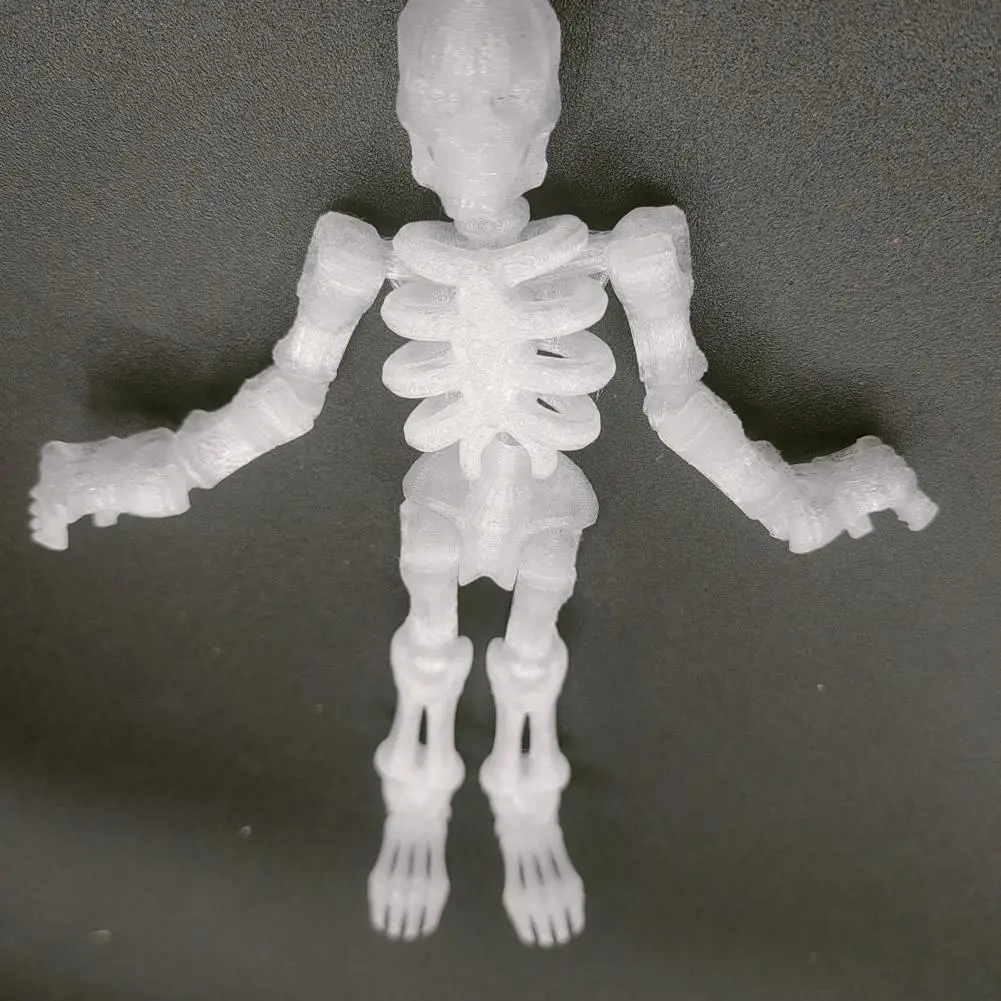 Painting Skeleton Figurine Articulated Skeleton Toy Articulated Skeleton Action Figure Multi-jointed 3d Printed Model for Kids