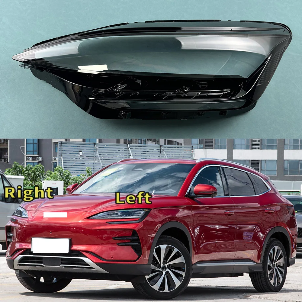 Clear Lampshade For BYD Song Plus 2022 2023 Headlamp Lights Shell Plexiglass Headlight Cover Left and Right Automotive Lamps Car