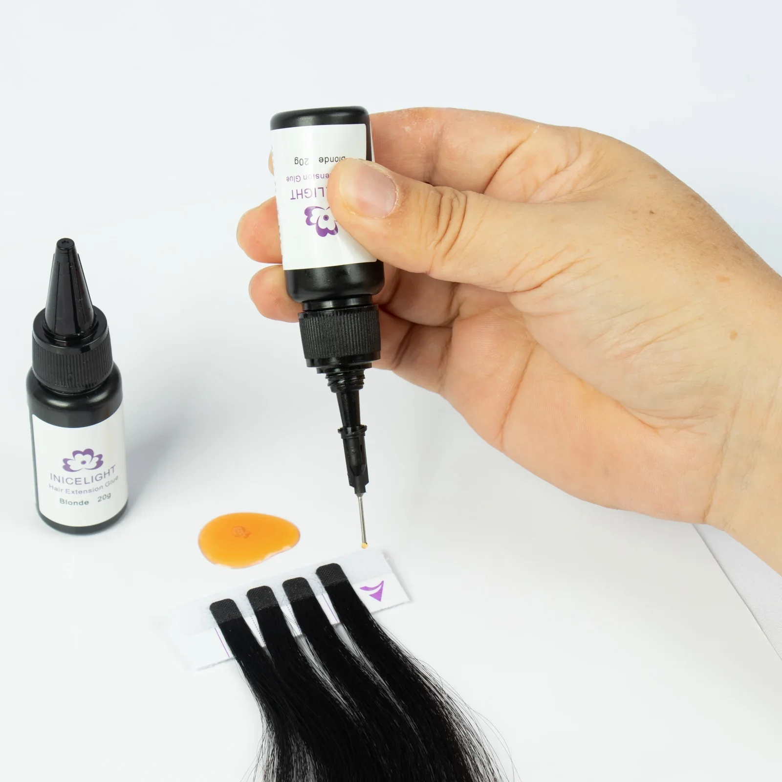 2pcs extensor de cabelo cola uv lâmpada uv extensor de cabelo