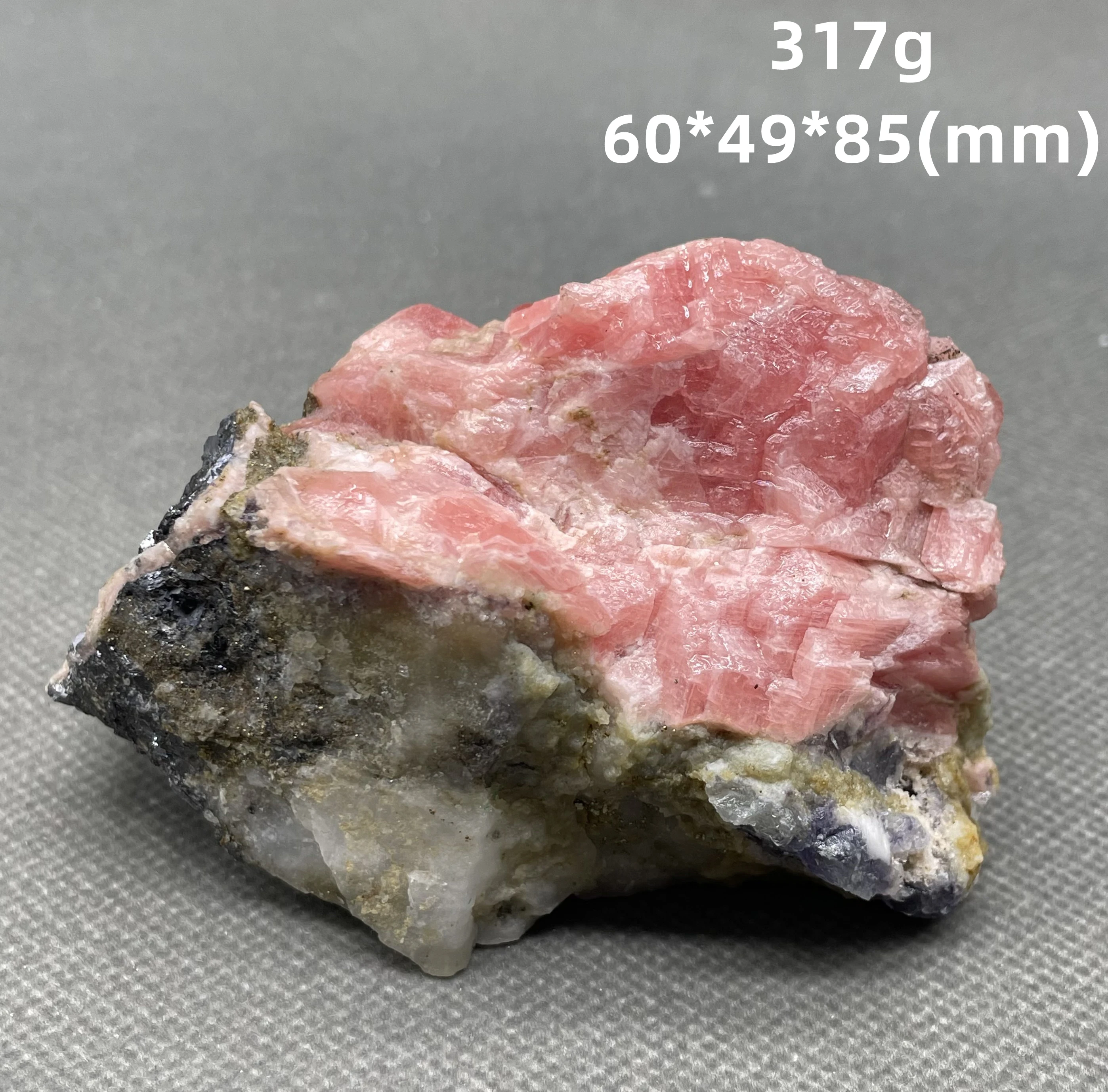 BEST! 317g Natural pink rhodochrosite mineral specimen crystal Stones and crystals Healing crystal from China