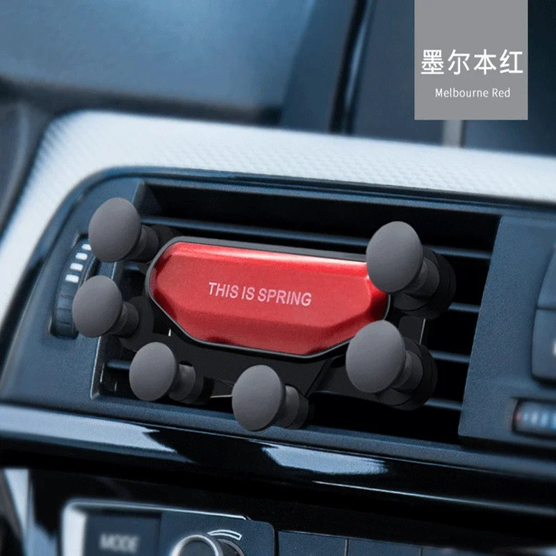 Car Mobile Phone Holder Second Generation One Gravity Bracket Air Outlet Six-Point Linkage Bracket Car Supplies