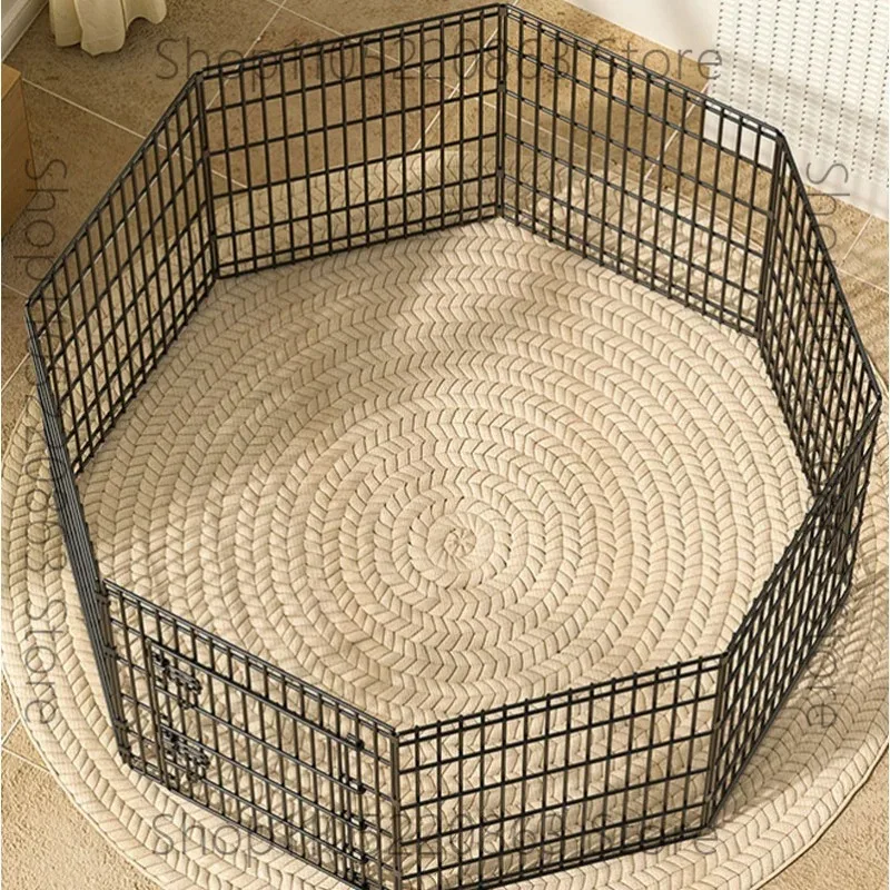 

Dog Enclosure Fence Iron Indoor Snap Installation Detachable Foldable Small Dog Isolation Barrier Dog Fence