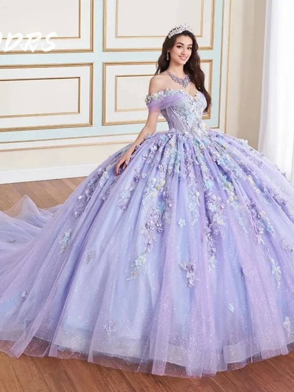 

Luxurious 3D Flower Quinceanera Dress 2025 Elegant Sweetheart Party Dress Shiny Sleeveless Party Gown 16 Customized