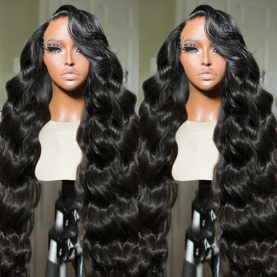 Transparent 250% 40 Inch Body Wave 13x6 HD Lace Frontal Human Hair Wig Water Wave 13x4 Lace Frontal Wigs For Women