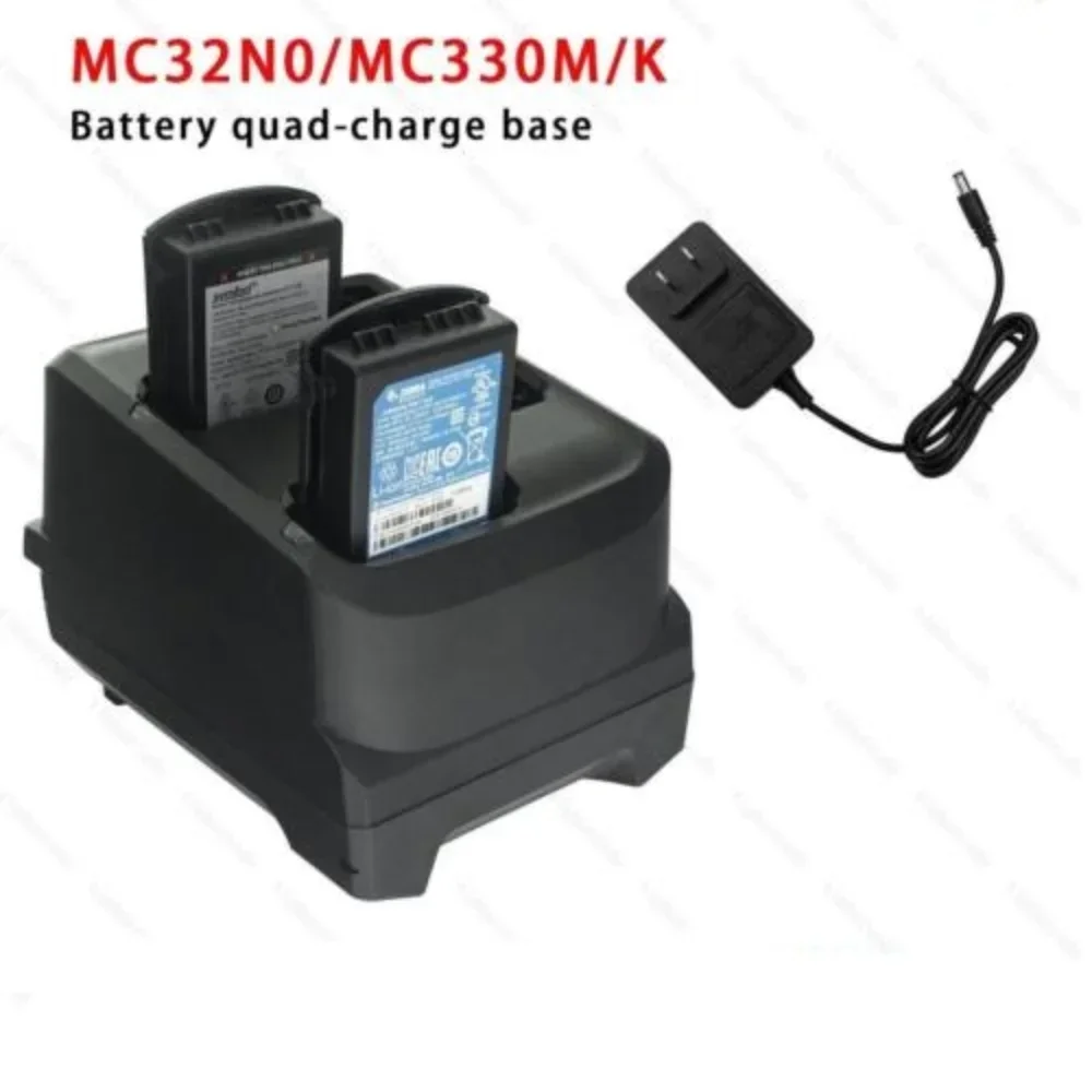 

New 4-Slot Battery Charging Cradle & Adapter Power For Zebra MC3200 MC330M/K