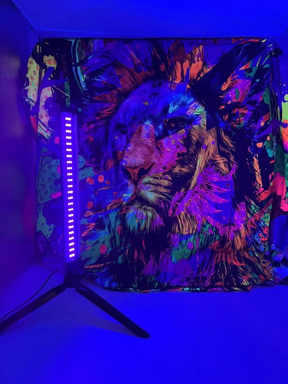 72 ضوء أرجواني لسطح المكتب بالأشعة فوق البنفسجية، USB مع مفتاح، ضوء فلورسنت أسود، مناسب لجو الهالوين العائلي #5