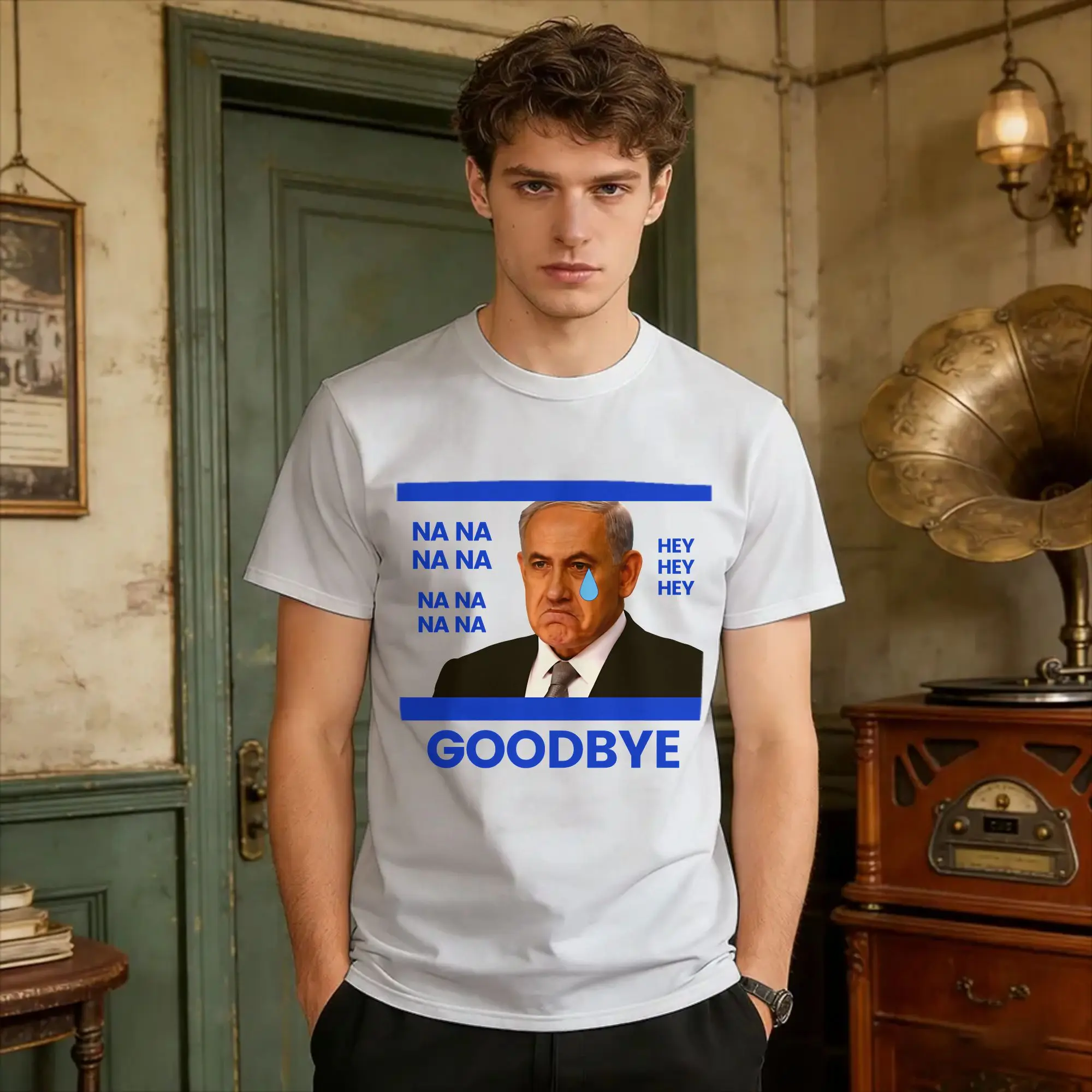Men Women T Shirt NA NA, GOODBYE BIBI Benjamin Netanyahu Leaves Office  T Shirts Beach Tees Pure Cotton Clothing Plus Size 6XL