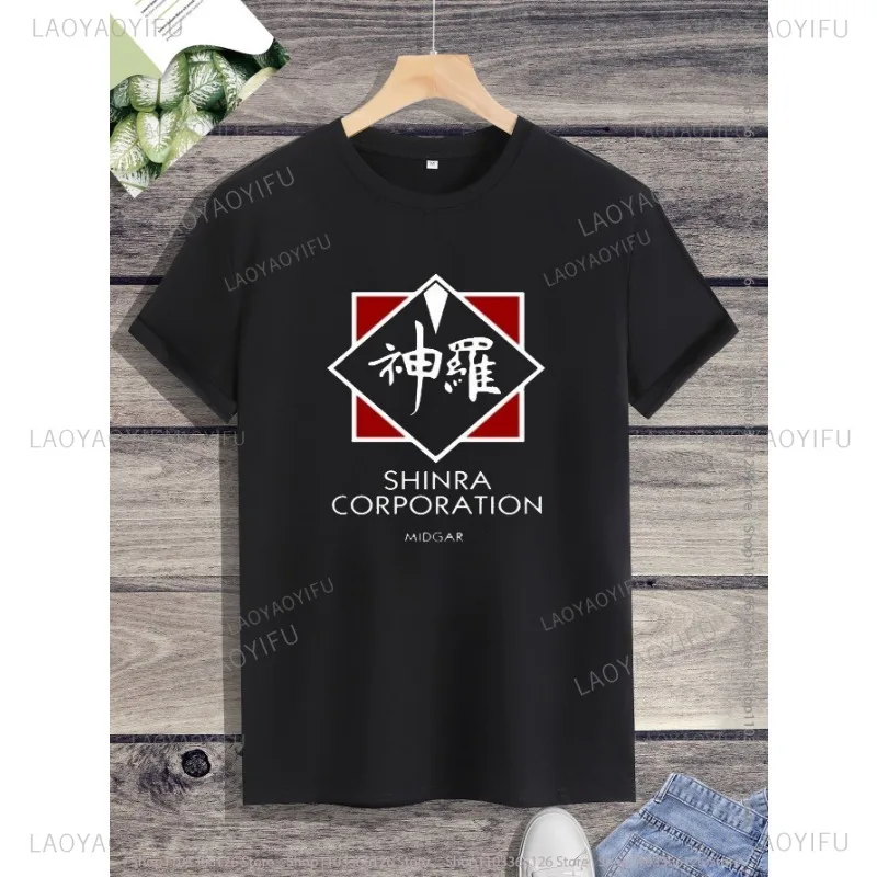 Classic Shinra Company Men Printed T-shirt Final Fantasy Sephiroth Soldier O-neck Game Short Sleeve Hot Sale