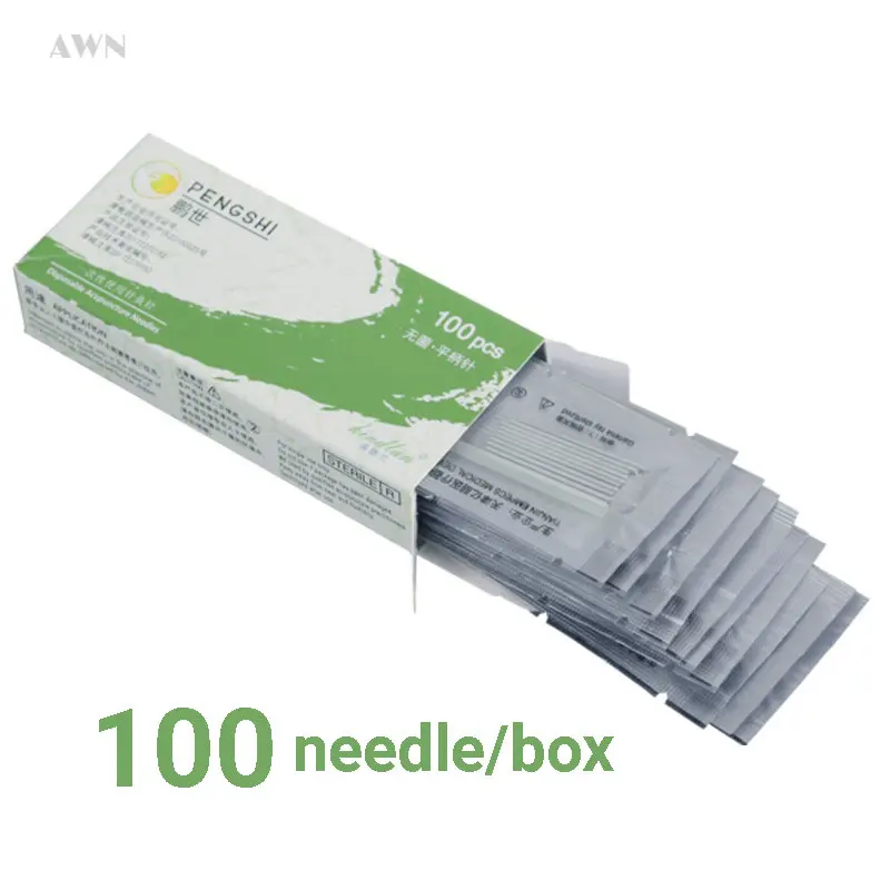 Hot Sale Sharp Acupuncture Needle with Tube Single Use Sterile Disposable Beauty Filiform Needle Stainless Steel Handle