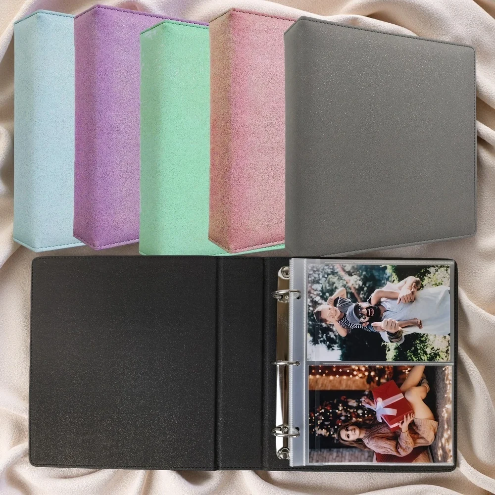 

Набор альбом для вырезок из мягкой кожи A5 с 3 кольцами и 3 кольцами «Звездное небо» из искусственной кожи — включает 50 внутренних страниц из полипропилена для фотографий размером 15 × 20,10 × 15 и 7 × 9 см.