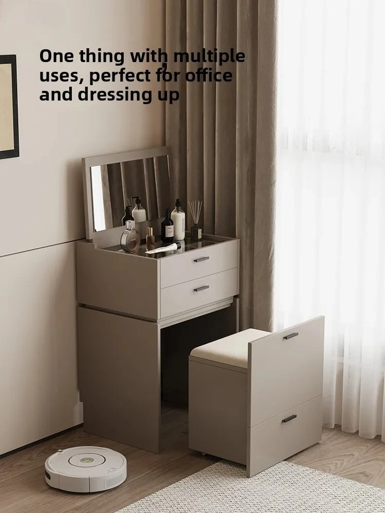 dresser small bedroom modern simple small apartment clamshell dressing table bedside storage cabinet integrated