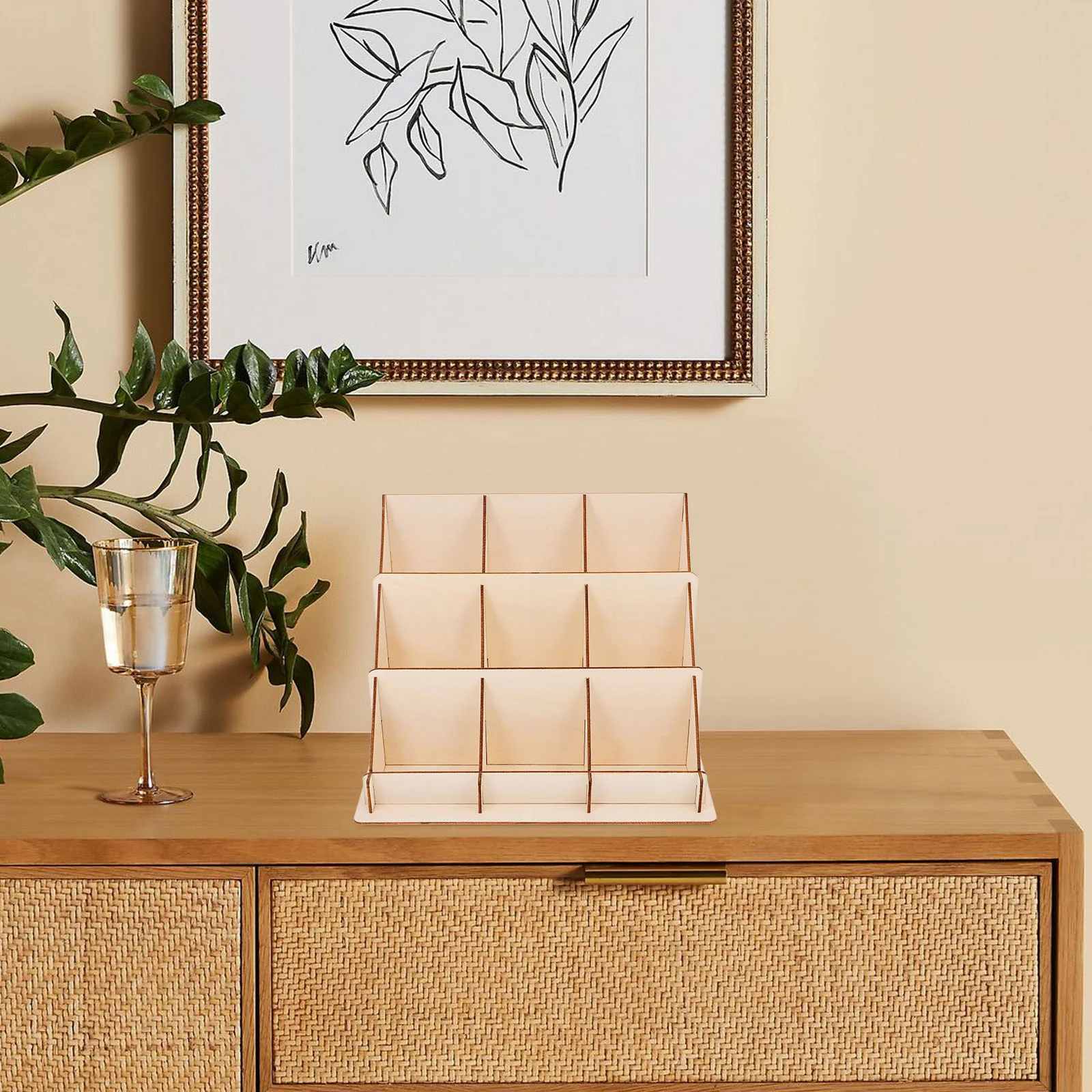 Wooden Card Display Stand Retail Racks Shelves Business Bookmark Postcard Holder Vendors Decor Sticker Stand Office Use Printing