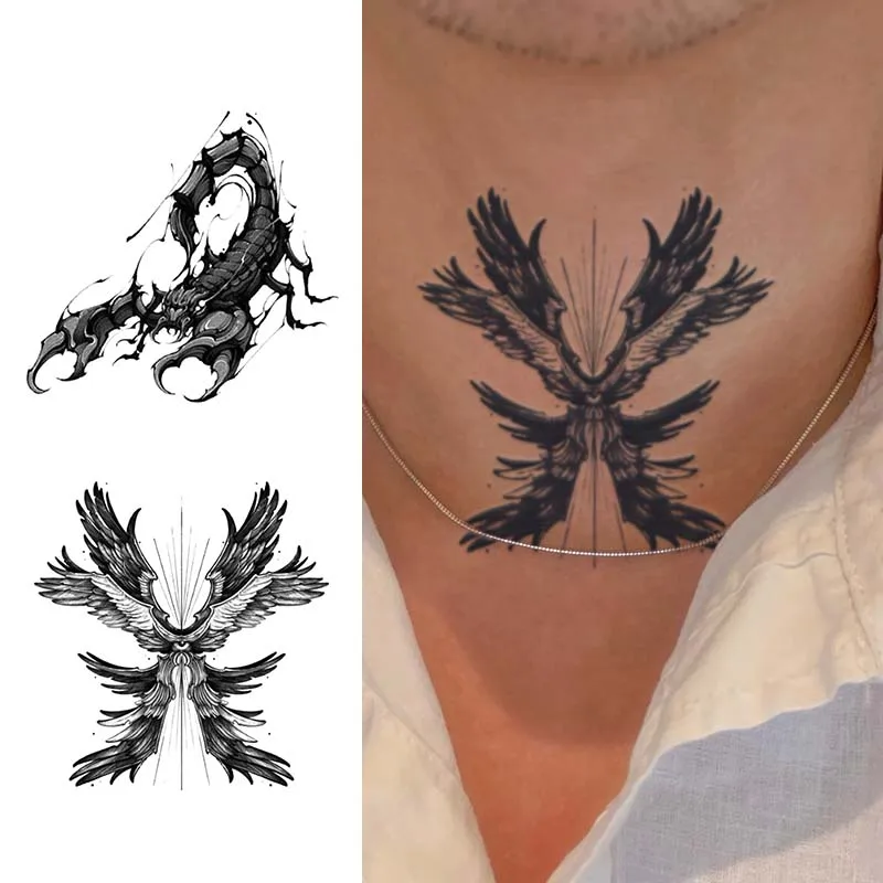 6 pz/set di lunga durata di piccole dimensioni a base di erbe Semi permanente autoadesivo del tatuaggio mano del braccio impermeabile autoadesivo