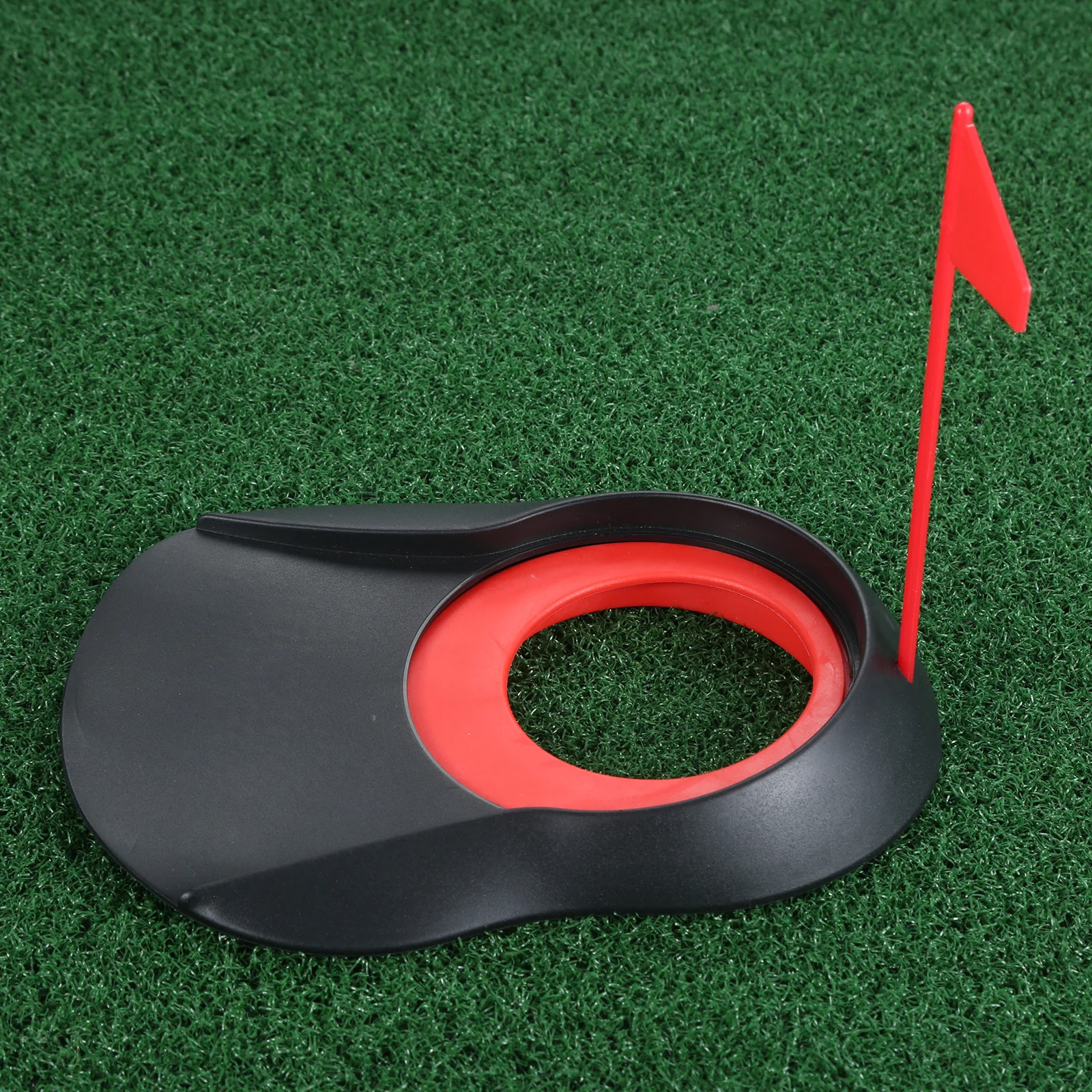 

Гольф Putting Green Cup Hole Practice Мягкая резиновая чашка Putting Cup Крытый Открытый Дом Двор Гараж Учебные пособия по гольфу с красным флагом