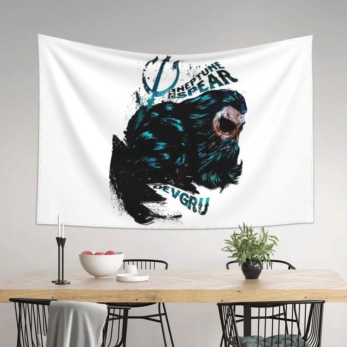 

DEVGRU - Neptune Spear Tapestry Room Ornaments Wall Decoration Items Wallpapers Home Decor Room Decorating Aesthetic Tapestry
