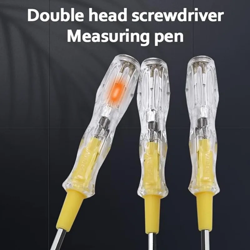 1PC 100-500V LED Electric Test Tester Pen Double Head Screwdriver Multifunctional Test Pen Household