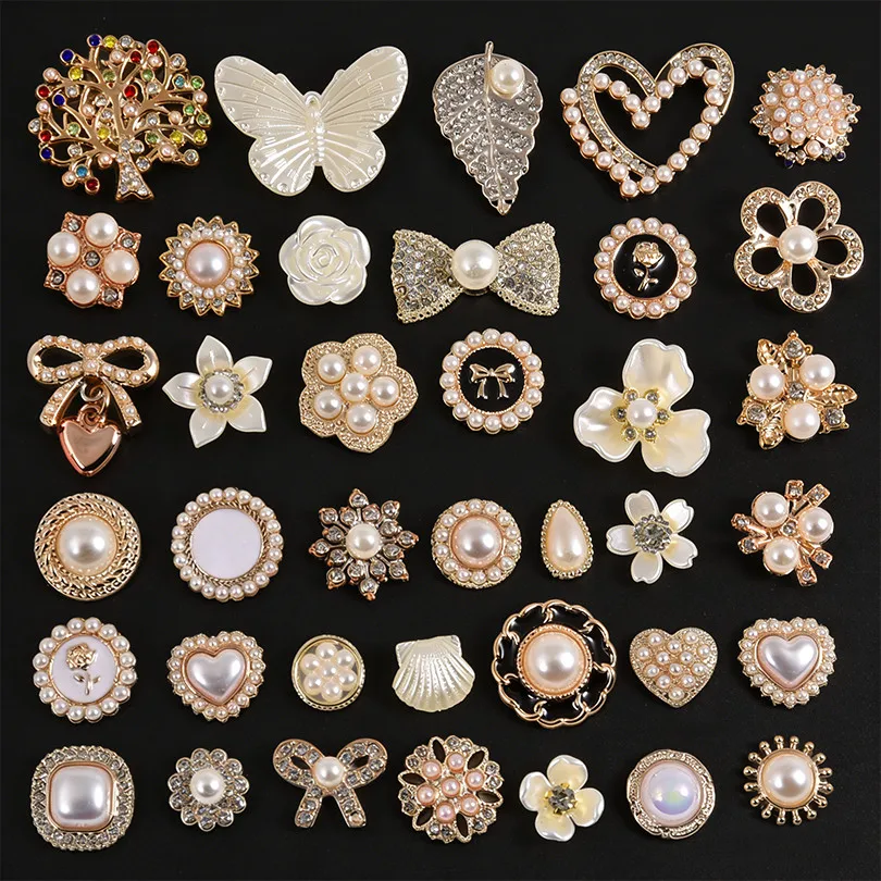 10/20/30/50pcs Random Mix ABS Pearl Charm For Jewelry Making Supplies Heart Flower Round Enamel Junk Cases Charms DIY Phone Case - view 2