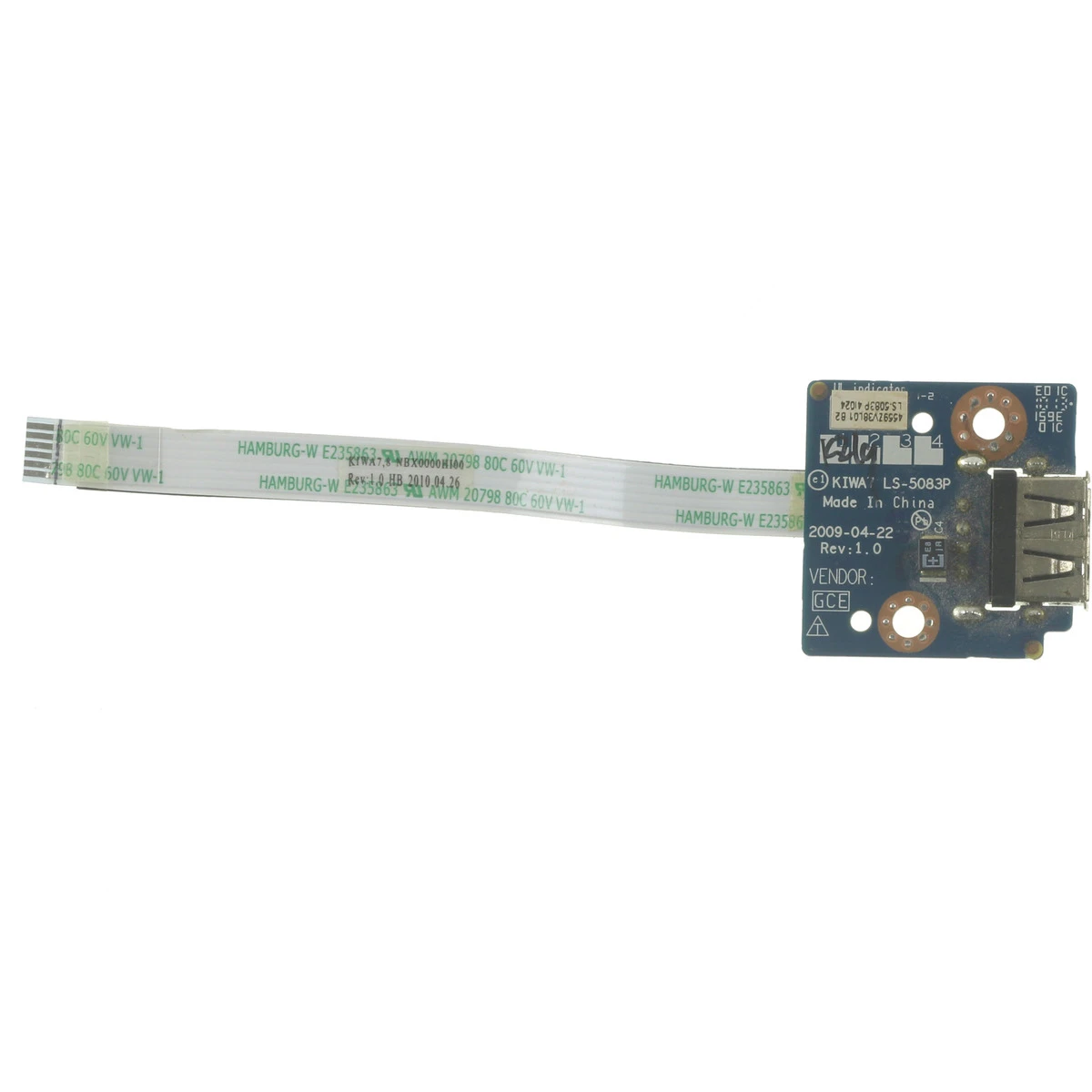 Original USB Board with Cable For Lenovo G550 G555 LS-5083P