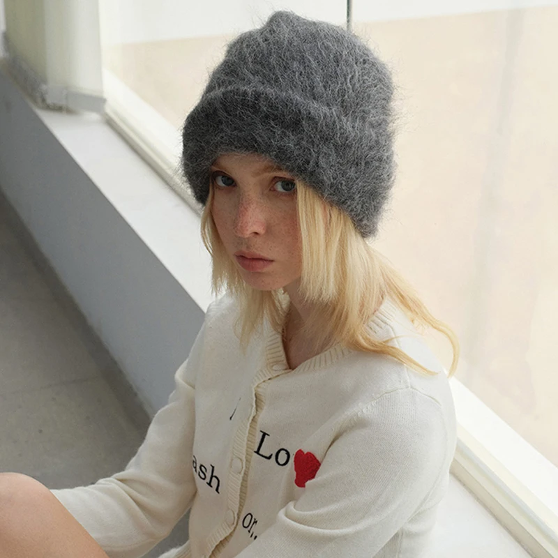 محبوك قبعة للنساء الرجال قبعات الألبكة الصوف موضة بسيطة الدافئة Skullies Beanies الصلبة الخريف قبعة شتوية قبعة العصرية نمط #3