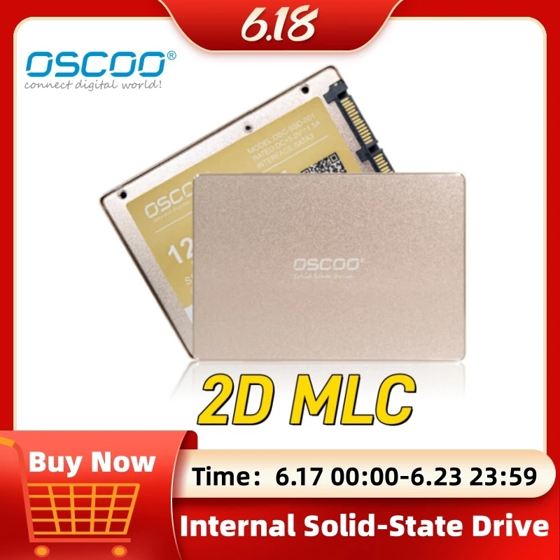 OSCOO 2D MLC Solid State Drive 256GB 512GB SATA III 6Gb/s 2.5inch Internal Solid-state Drive Compatible with Laptops Desktop