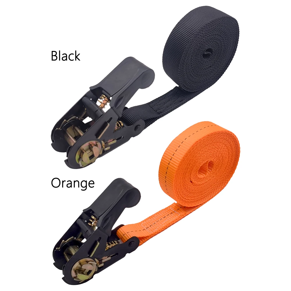 2 meters Adjustable Ratchet Strap Metal Buckle with Claws Rope Tightener Sturdy Cargo Strap Retractor Car