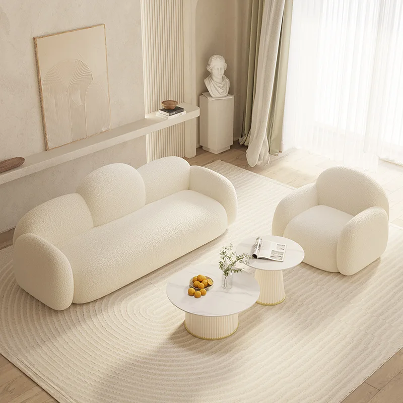 HYS simple modern living room small apartment sofa fabric sofa reception combination clothing store sofa