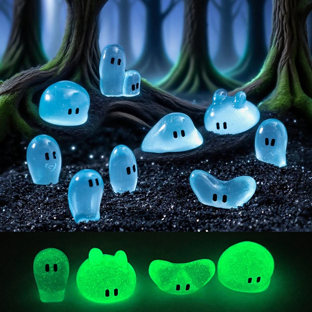 30/50pcs Mini Resina Gocce D'acqua Elfo Figure Glow in Dark Luminoso Microlandschaft Piccolo Ornamento per il FAI DA TE Fata Giardino decorare