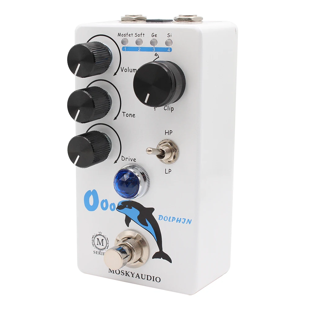 NEW MOSKYAUDIO DOLPHIN Guitar Ultimate Drive Distorton Effects Pedal True Bypass Function Guitar Effects Processor Accessories