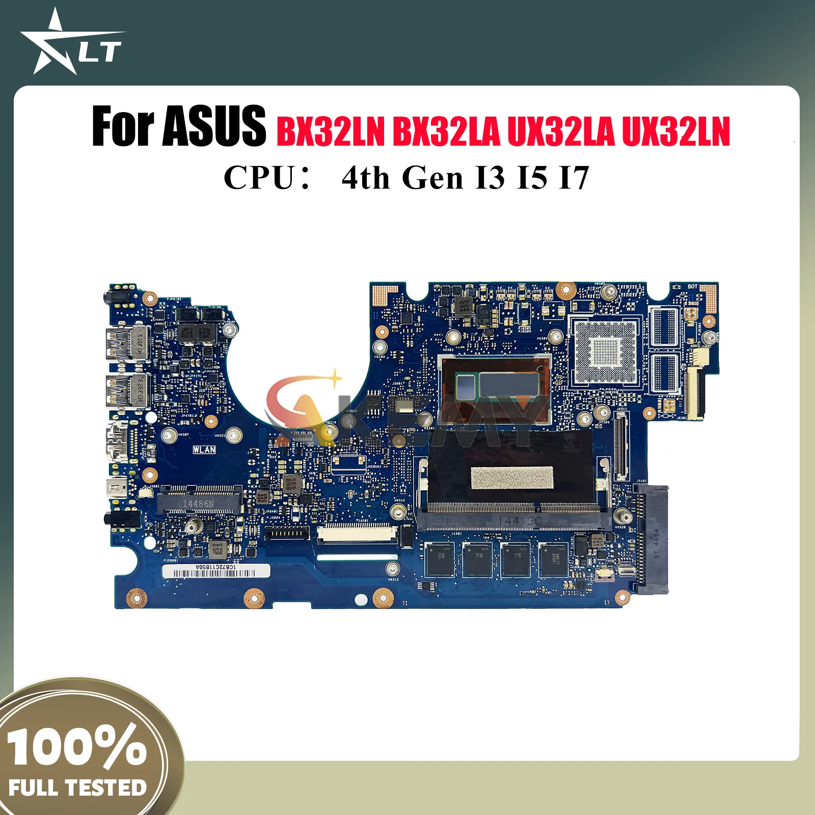 

UX32LA Laptop Motherboard For ASUS ZenBook BX32LA UX32L UX32LA UX32LN BX32LN Notebook Mainboard With I3 I5 I7 CPU 100% tests OK