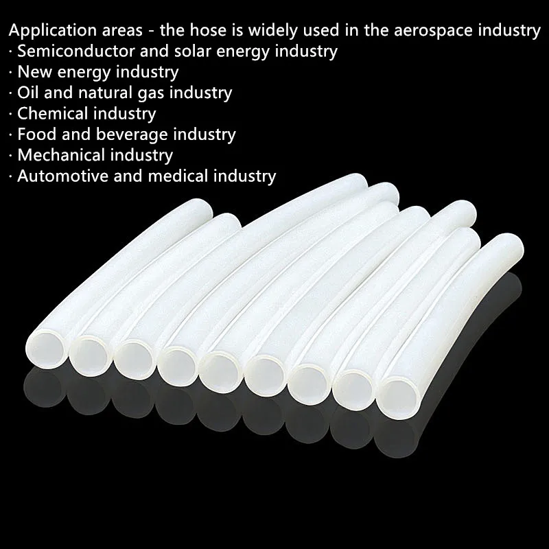 Tubo de PTFE resistente a altas temperaturas de tamaño completo, tubo de plástico ignífugo, muestras de manguera de PTFE flexibles resistentes a la corrosión