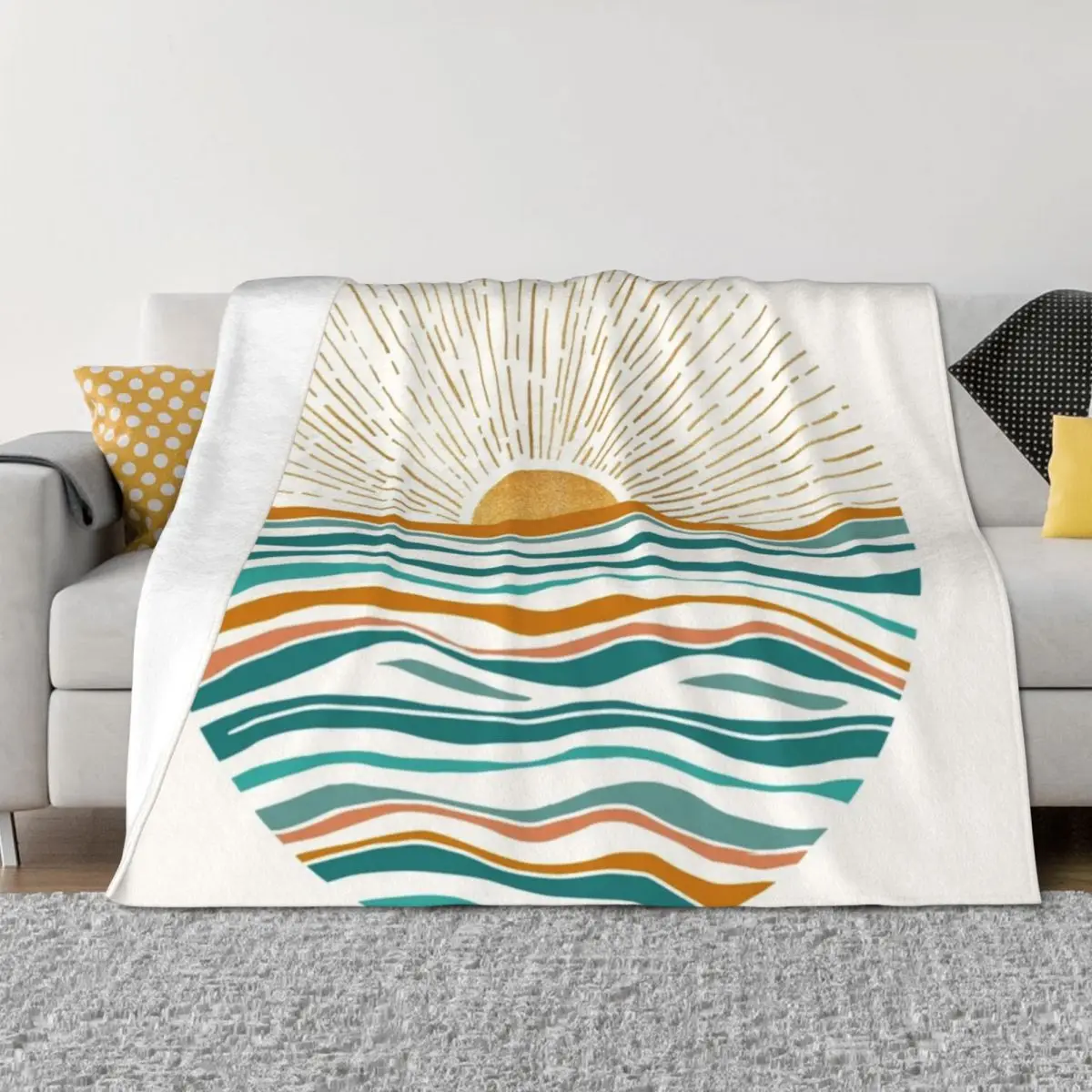 

Hello Sunshine Throw Blanket Sofa Luxury Thicken Cute Plaid Blankets