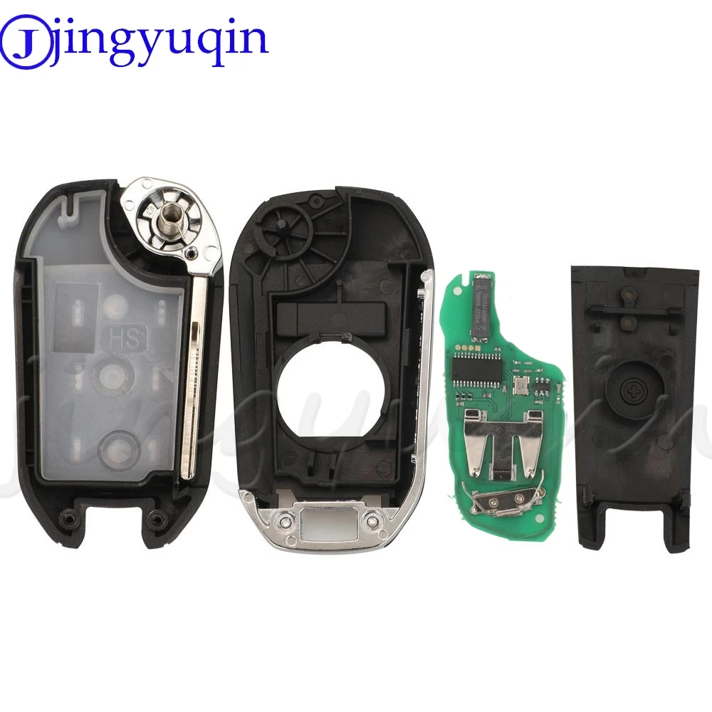 Jingyuqin Filp Składany zdalny kluczyk samochodowy FoB 433.92MHZ FSK 4A Chip do Peugeot 208 2008 308 508 Citroen C3 C4 C5 Uncut HU83 Blade