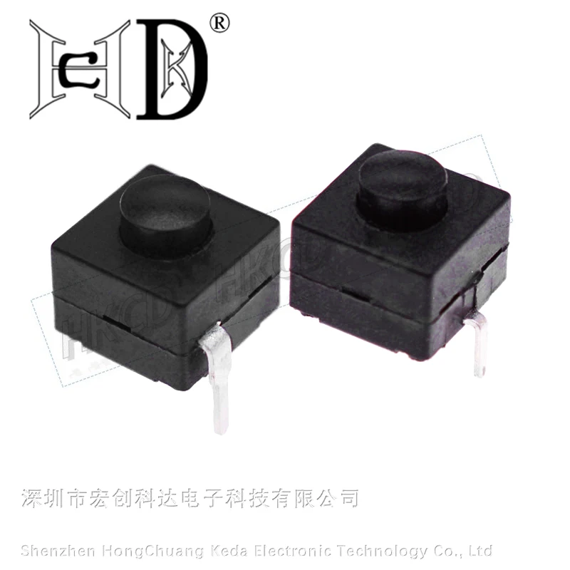 10Pcs 8008-112A 8x8mm 2Pin Vertical DIP Latching Push Button Switch Self-Lock for DIY Electronics