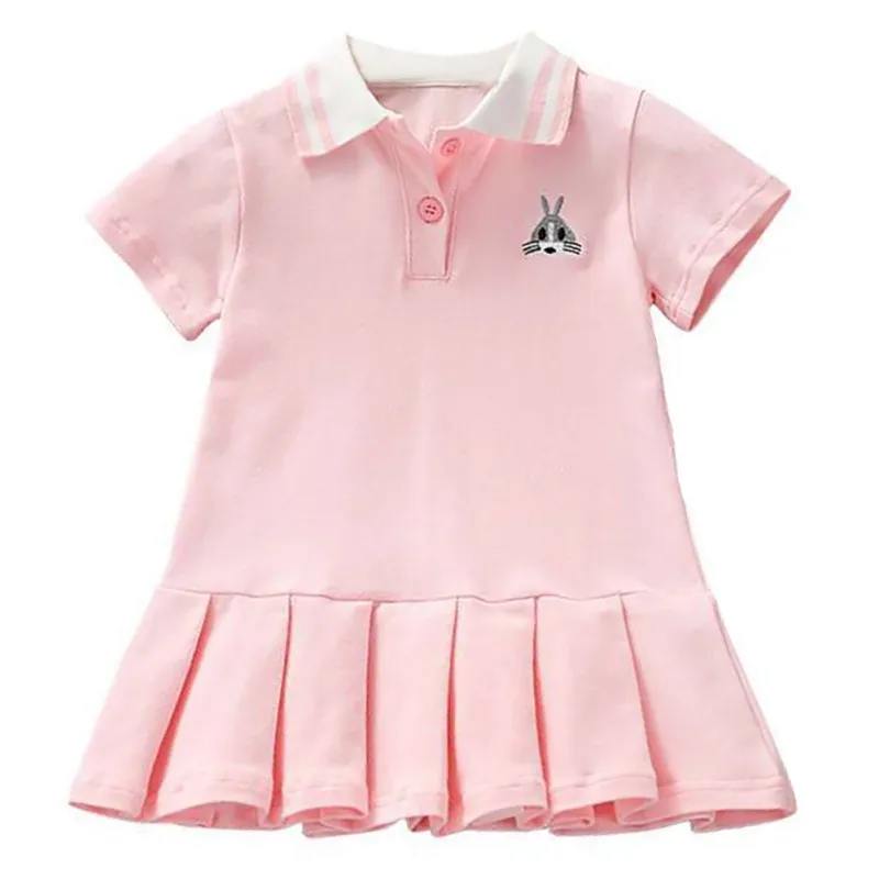 

Summer Baby Girls Cartoon Animal Pattern Short Sleeve Dress Casual Kids Toddler Pageant Sundress