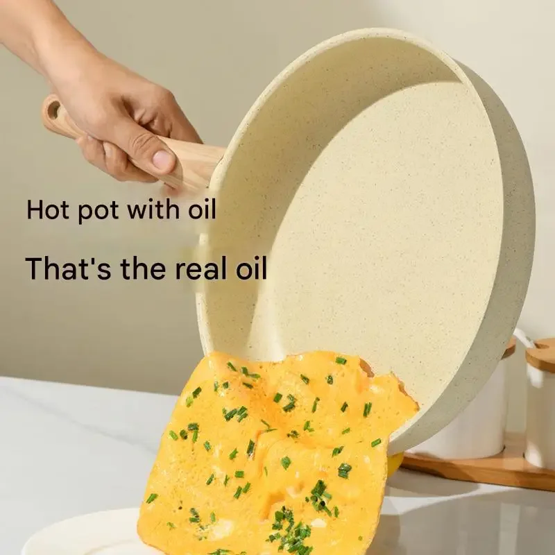 Maifan stone Pan Steak Frying Pan Stir-fry Wok Ceramic Omelette Household Non-stick pan, gas stove induction cooker  universal view 4