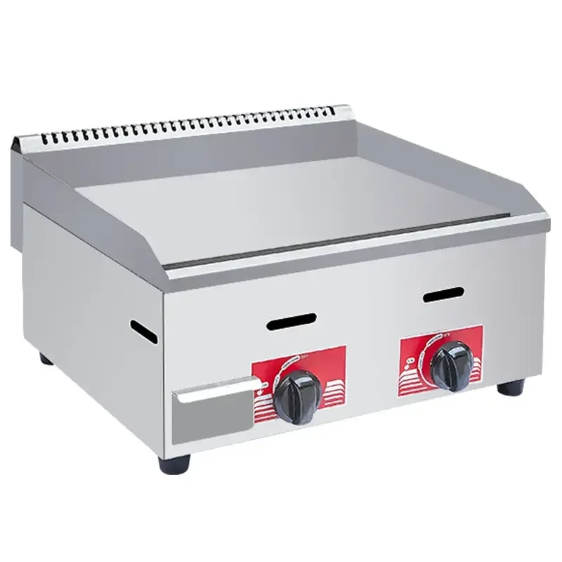 Best Selling Commercial Gas Griddle Grill New Stainless Steel Flat Plate Restaurant Retail Catering Equipment Countertop Pancake