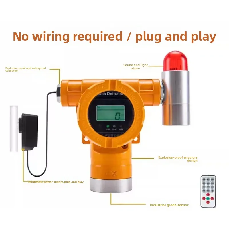 Combustible gas detection alarm, natural gas, ammonia, oxygen, paint room concentration detector, explosion-proof industrial