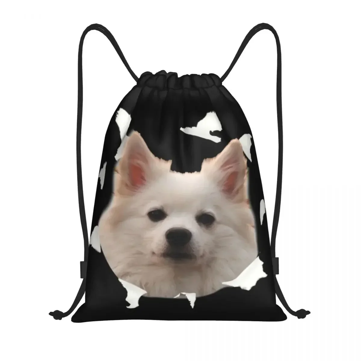 Sac de sport de proximité Spitz allemand drôle pour hommes et femmes, sac à dos de sport portable, sacs à dos de rangement pour animaux de compagnie, chiot, chien, entraînement