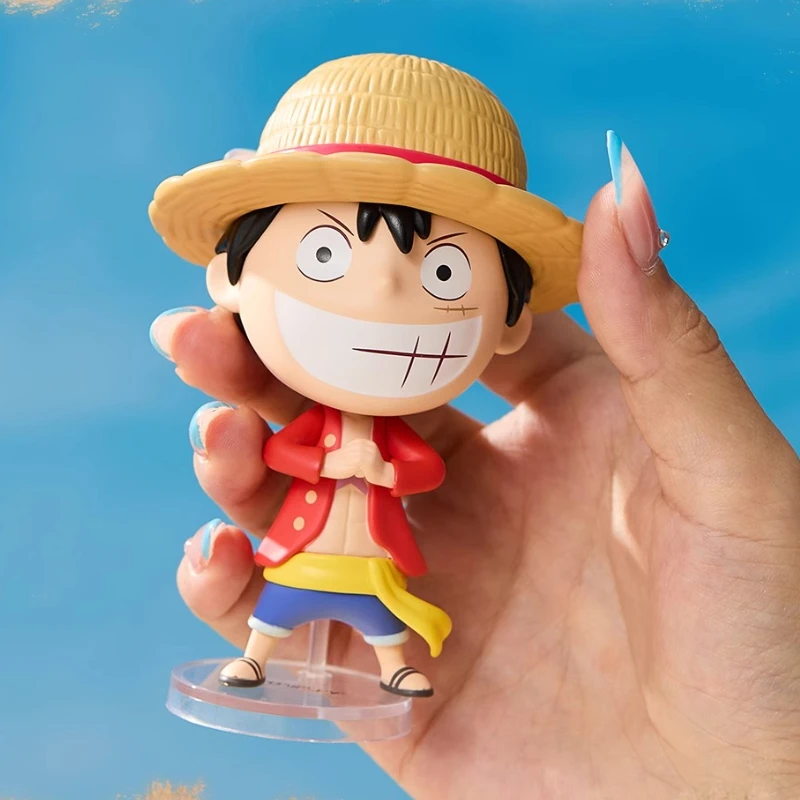 MINISO قطعة واحدة سلسلة شخصيات كلاسيكية الشكل صندوق أعمى لوفي زورو نامي زخرفة الديكور هدية غامضة للأولاد لعبة أنيمي