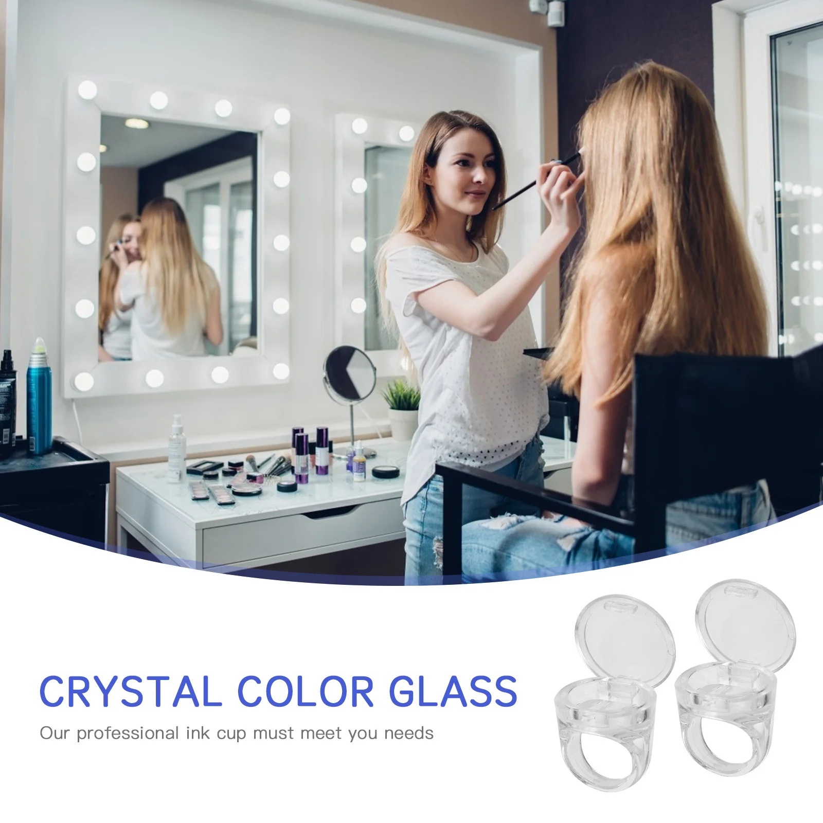 5 bicchieri per pigmenti trasparenti, supporti per inchiostro per anelli da dito in plastica premium per tappo per pigmenti scolastici per salone di tatuaggi