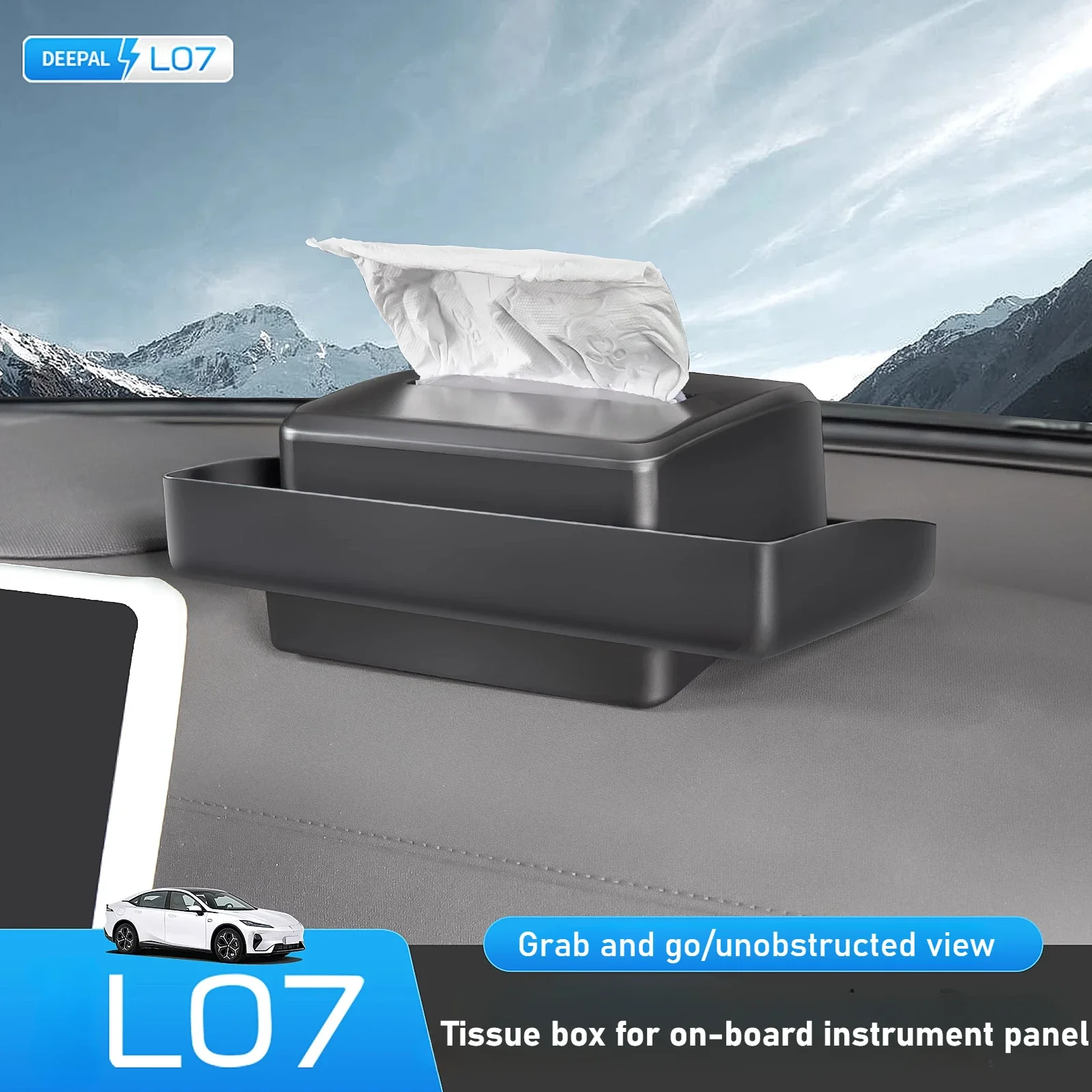 

For Deepal L07/S05/S7/SL03 Car Dashboard Tissue Box Navigation Screen Rear Storage Box Paper Holder Car Interior Organizer