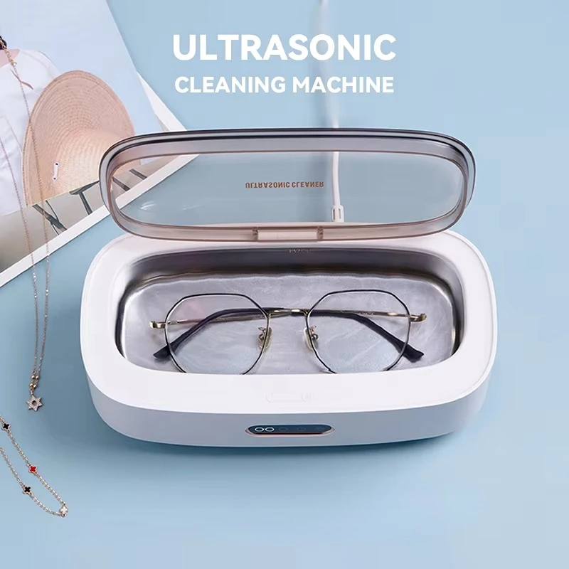 

300ml Jewelry Ultrasonic Cleaner Touch Operation 360° Deep Cleaning Ultrasonic Bath 43KHz Multi-Function Glasses Washing Machine