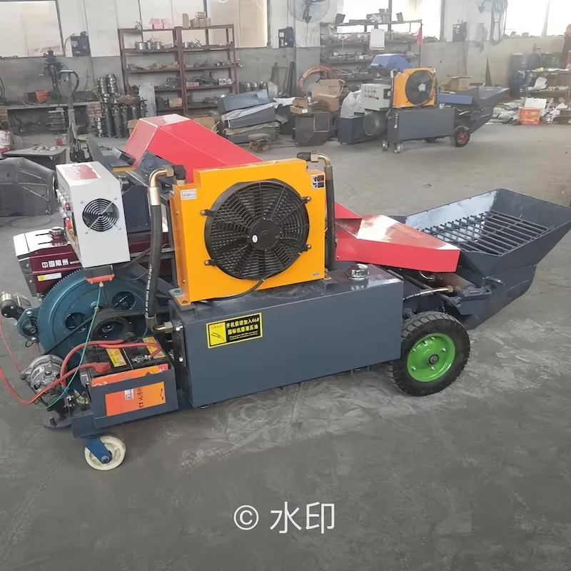30 مللي متر 15kw 25hp الديزل مضخة توصيل الخرسانة الصغيرة الهيكل الثانوي العمود مضخة آلة التغذية المدنية غرامة الحجر صب مضخة