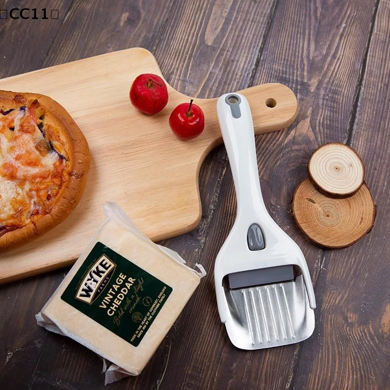Cortador de queso, herramienta de cocina, rallador de queso de acero inoxidable, cortador de mantequilla y chocolate, mango ergonómico, fácil de rallar〔CC11〕